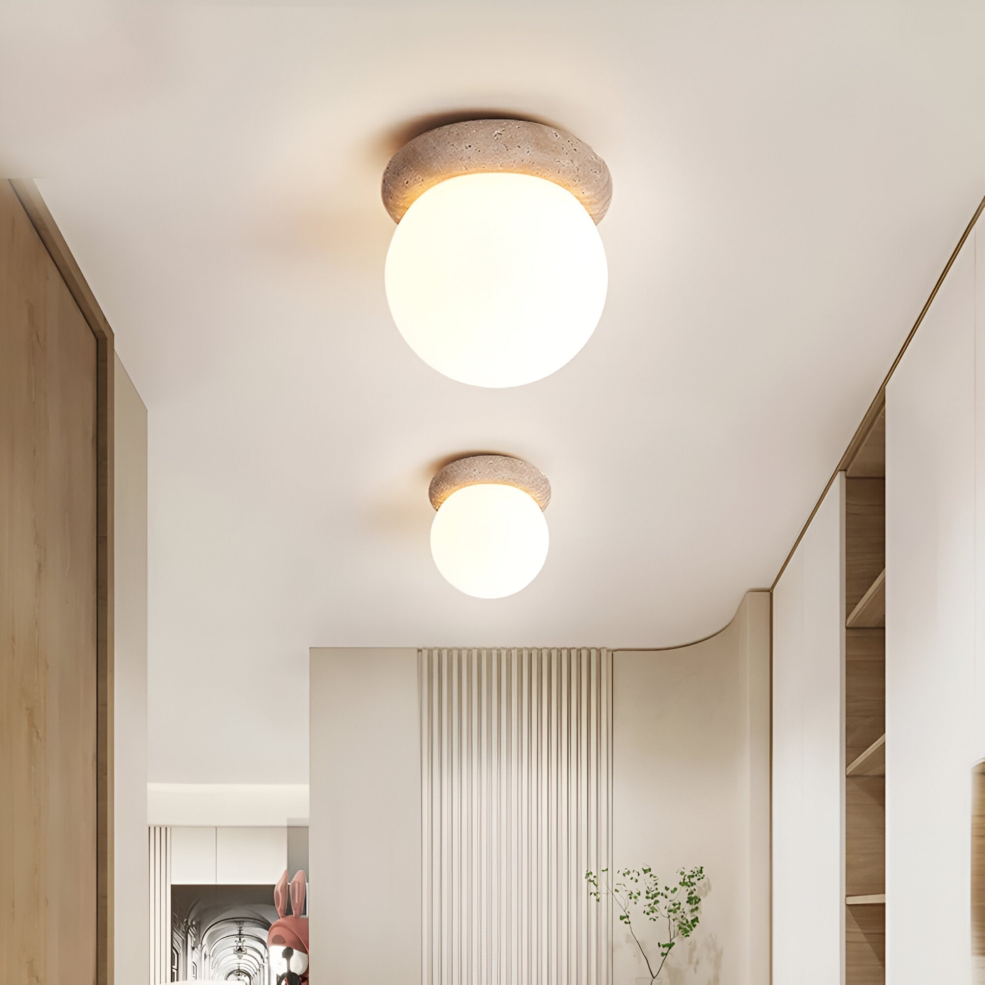 Lampa Ścienna Travertine – Organiczna Forma i Subtelne Oświetlenie