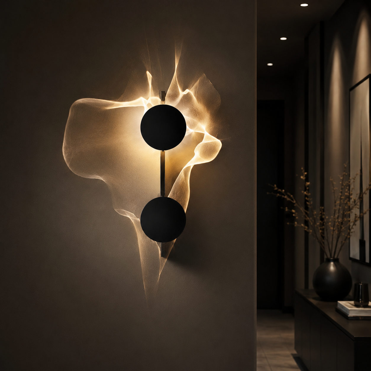 Lampa Ścienna Wave – Rzeźbiarska Forma i Falista Projekcja Światła