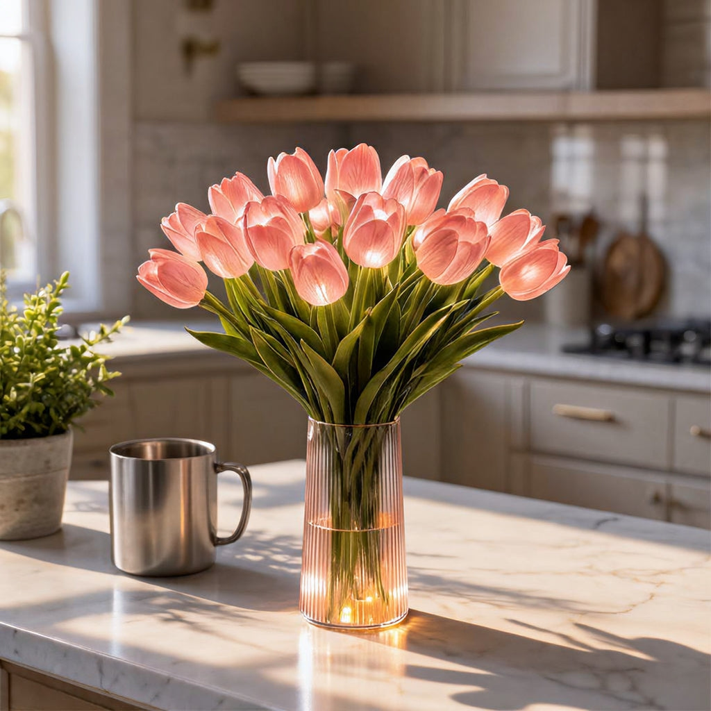 Lampka LED Tulipany – Bukiet 15 Kwiatów, na Baterie