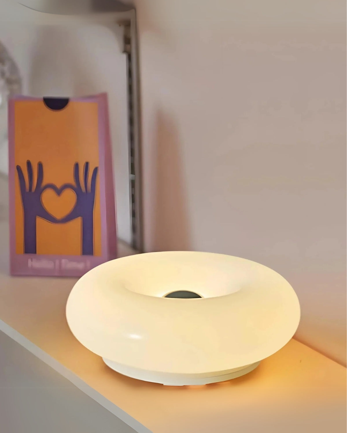 Lampka na Biurko z Nowoczesnym Wzorem Pierścienia
