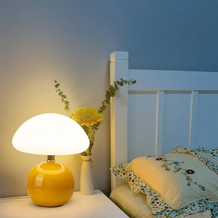 Lampka na Biurko z Podstawą Kulistą | lampy do sypialni