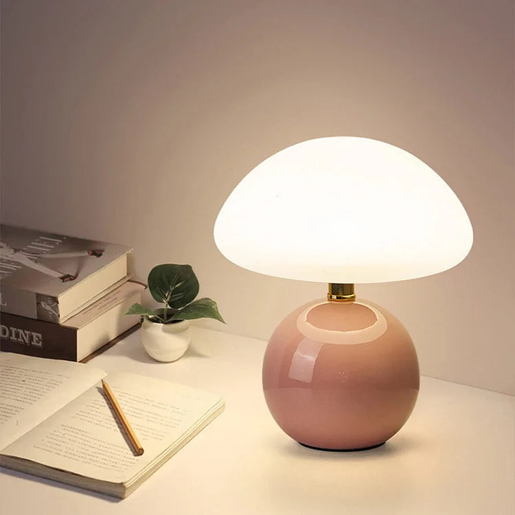 Lampka na Biurko z Podstawą Kulistą | lampy do sypialni