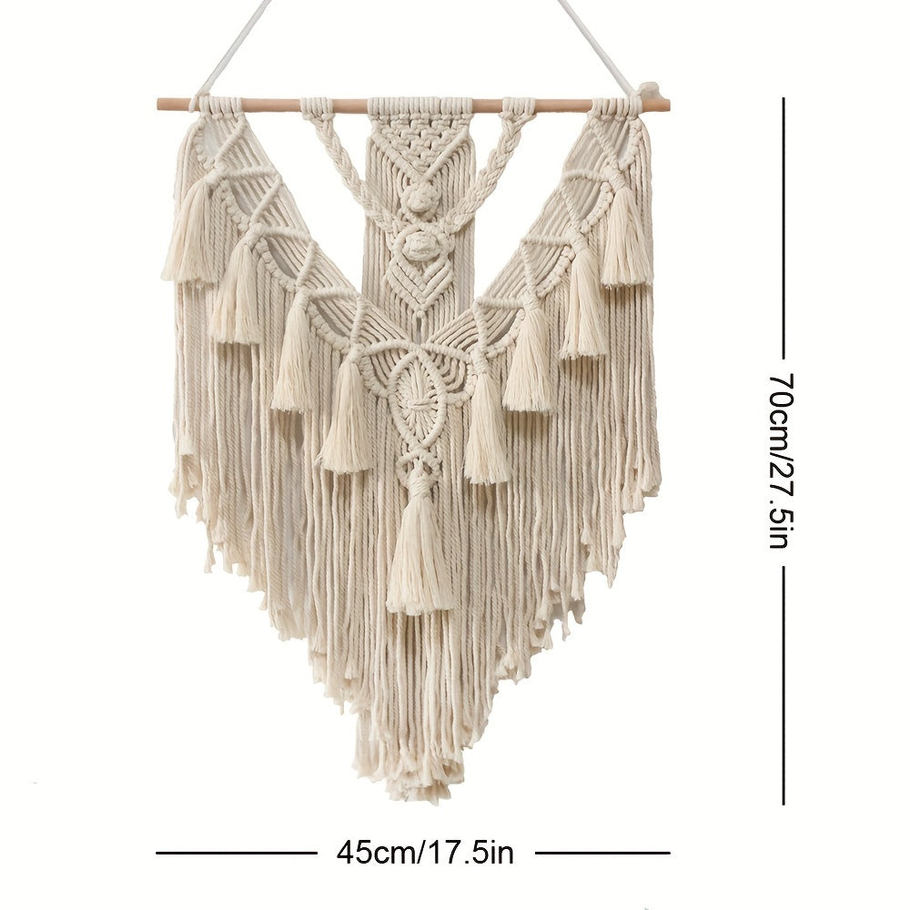 Makrama Ścienna Boho – Ręcznie Tkana Dekoracja