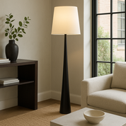 Minimalistyczna Lampa Podłogowa z Tekstylnym Abażurem