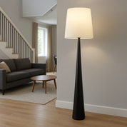 Minimalistyczna Lampa Podłogowa z Tekstylnym Abażurem