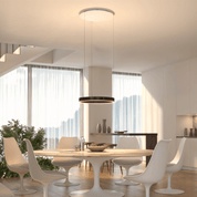 Pierścieniowa Lampa Wisząca LED Ø 50 cm – Ściemniana, Pilot