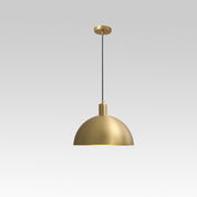 Mosiężna Lampa Wisząca Kopułowa w Stylu Mid-Century