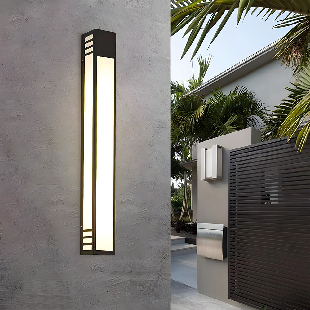 Nowoczesna Czarna Zewnętrzna Lampa Ścienna LED IP55