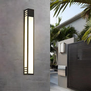 Nowoczesna Czarna Zewnętrzna Lampa Ścienna LED IP55