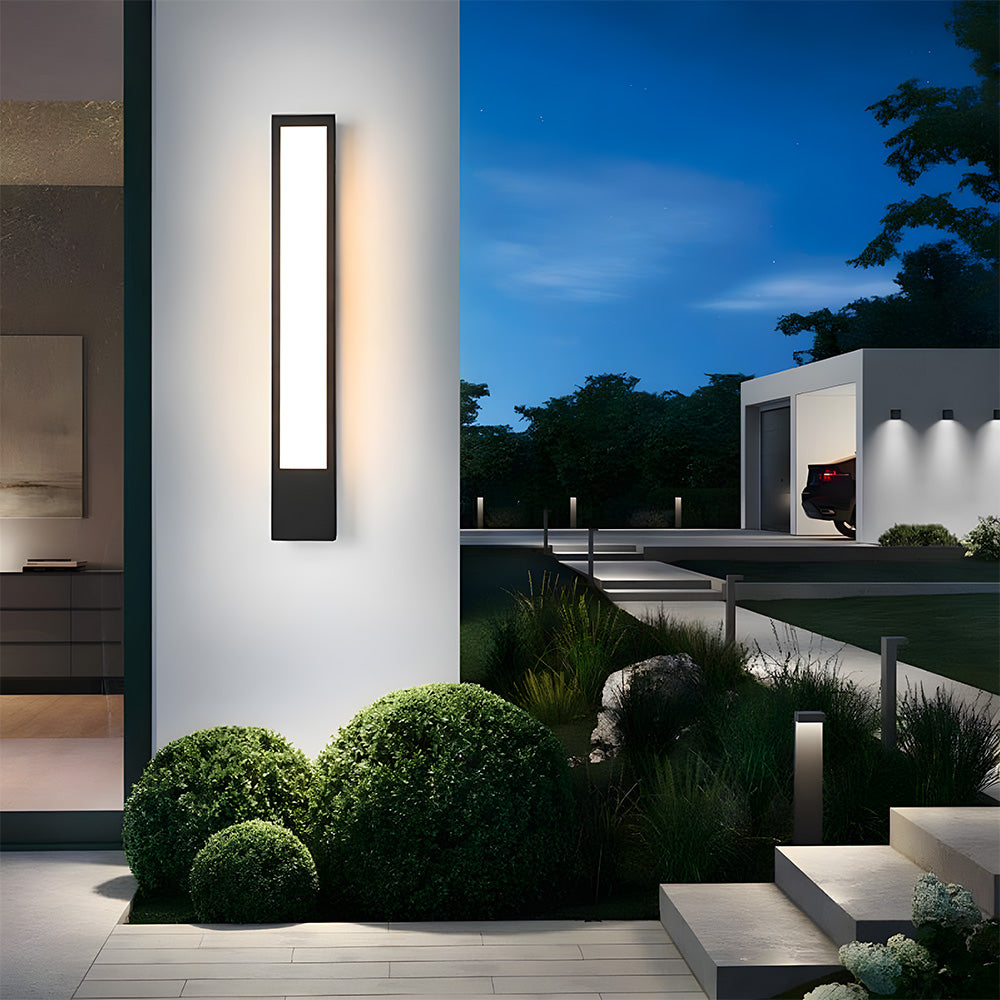 Nowoczesna Czarna Zewnętrzna Lampa Ścienna LED IP55