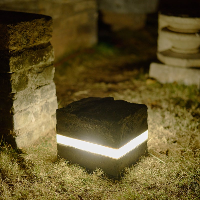 Nowoczesna Lampa Ogrodowa LED w Kształcie Kamienia
