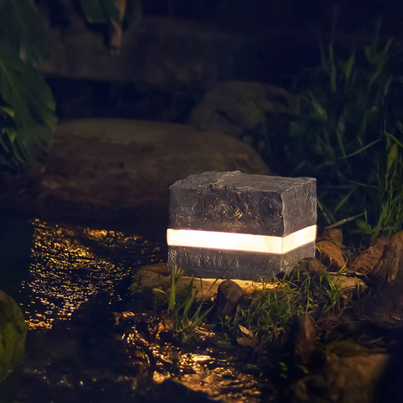 Nowoczesna Lampa Ogrodowa LED w Kształcie Kamienia
