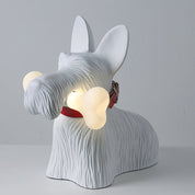 Nowoczesna Lampa Stołowa LED z Figurką Pieska