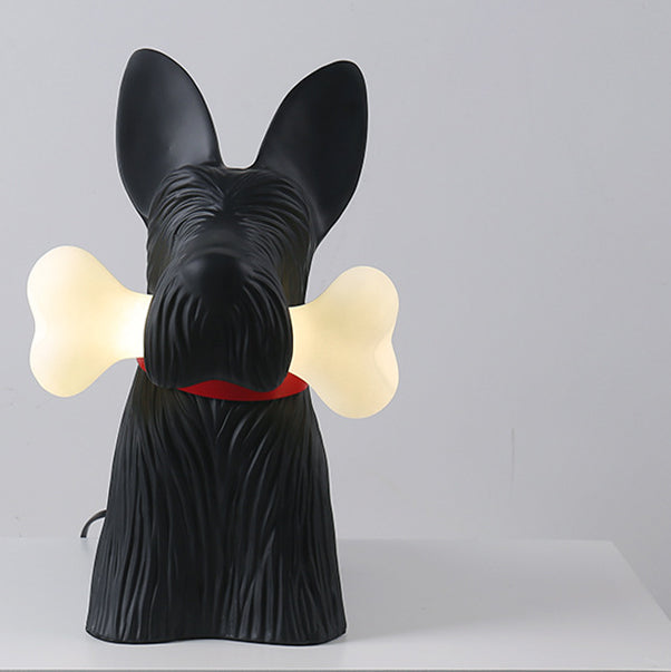 Nowoczesna Lampa Stołowa LED z Figurką Pieska