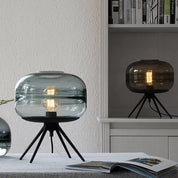 Nowoczesna Lampa Stołowa ze Szklanym Kloszem