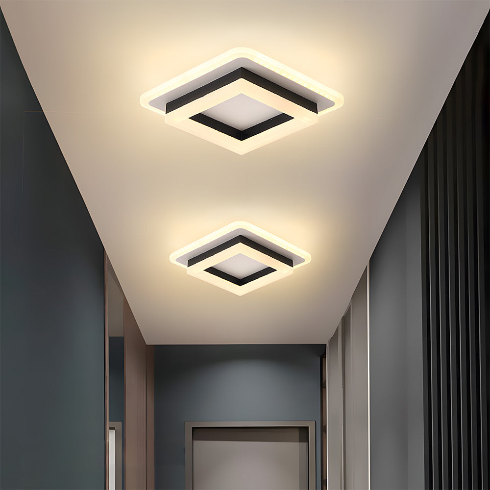Nowoczesna Lampa Sufitowa w Kształcie Kwadratu | Lampa LED