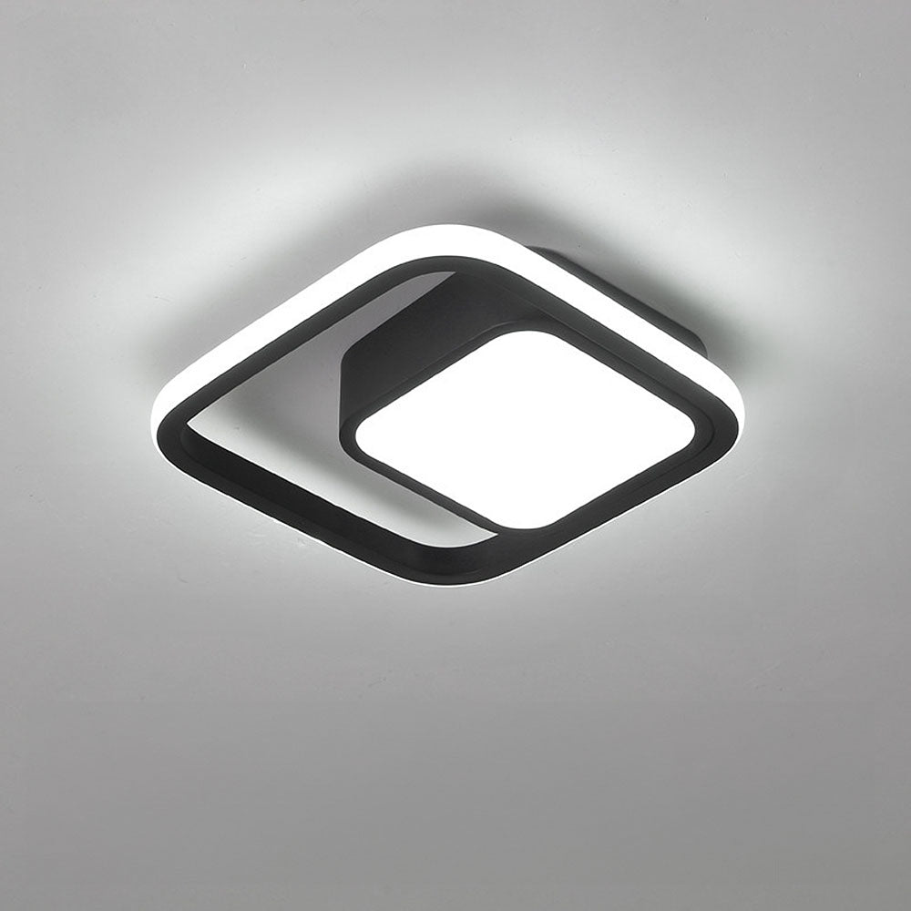 Nowoczesna Lampa Sufitowa z Podwójnym Pierścieniem