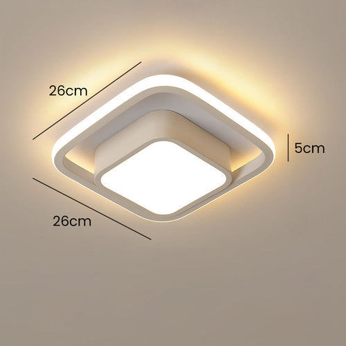 Nowoczesna Lampa Sufitowa z Podwójnym Pierścieniem