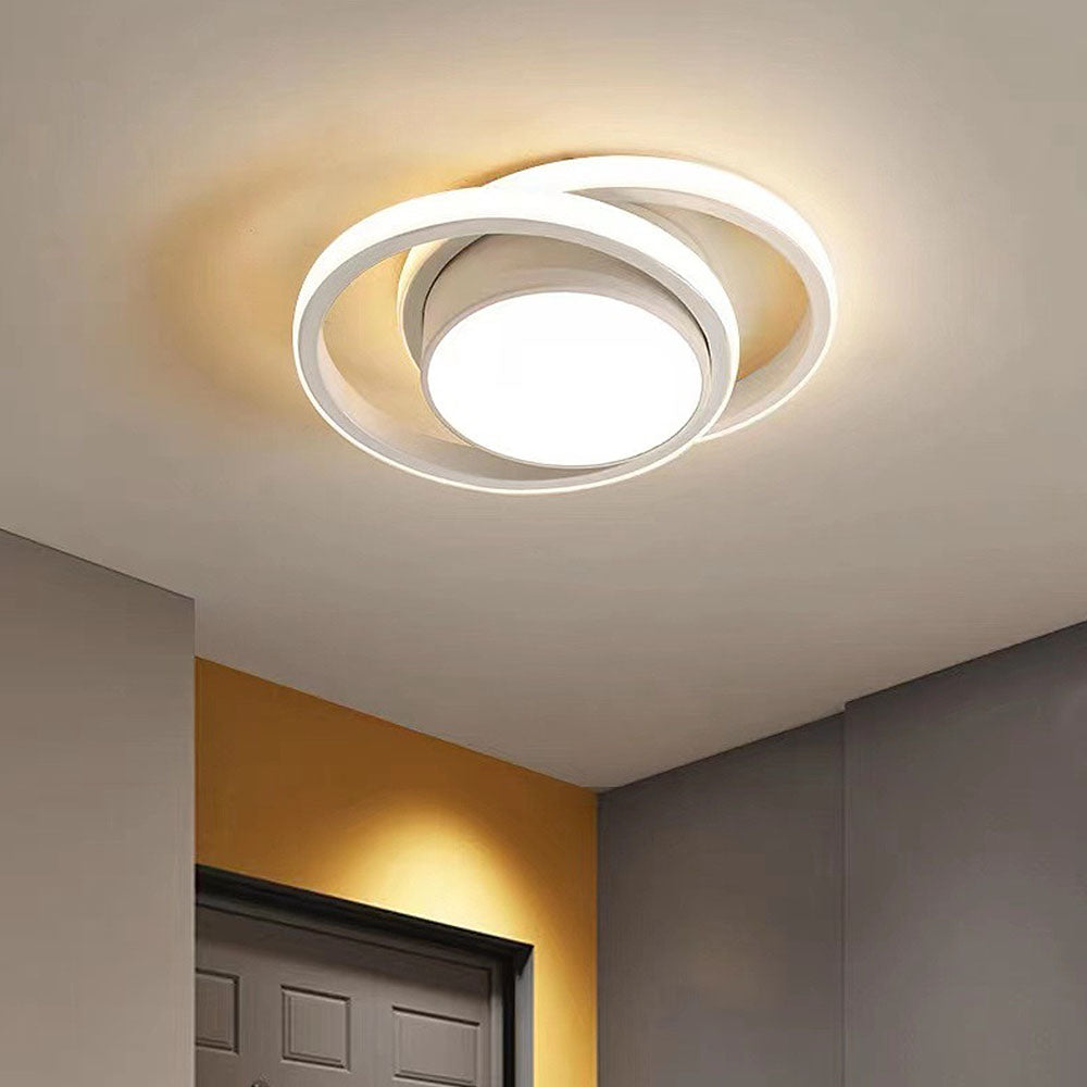 Nowoczesna Lampa Sufitowa z Podwójnym Pierścieniem
