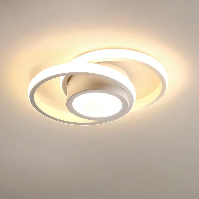 Nowoczesna Lampa Sufitowa z Podwójnym Pierścieniem