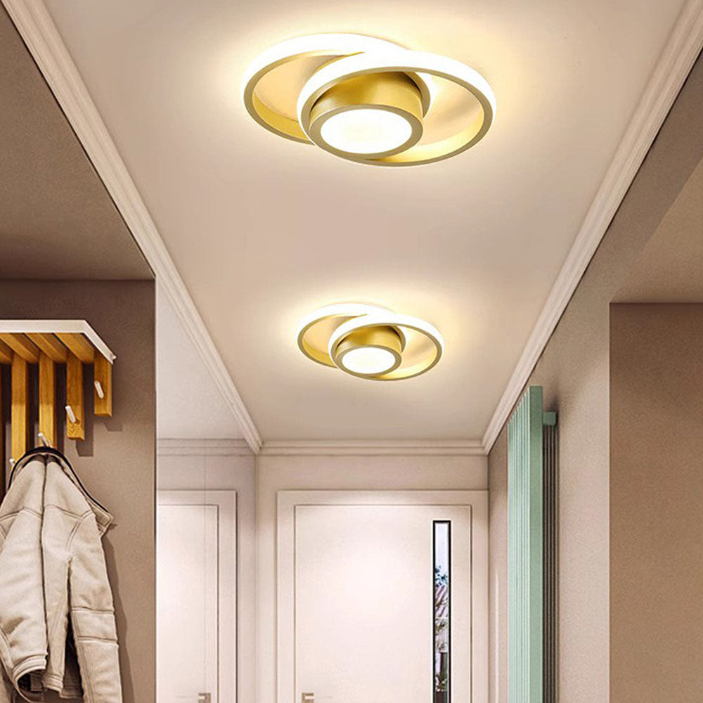Nowoczesna Lampa Sufitowa z Podwójnym Pierścieniem