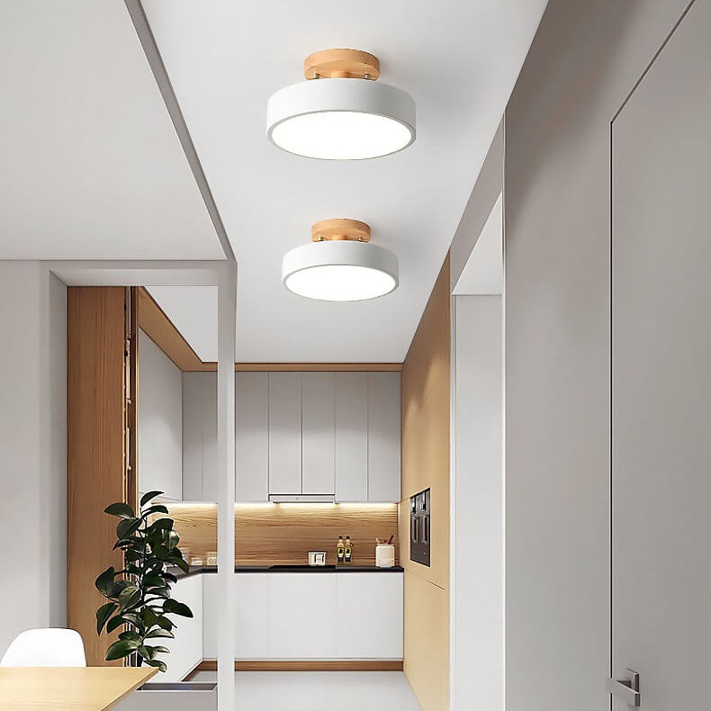 Nowoczesna Okrągła Lampa Sufitowa LED Półnatynkowa