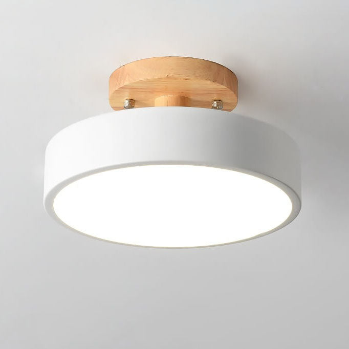 Nowoczesna Okrągła Lampa Sufitowa LED Półnatynkowa