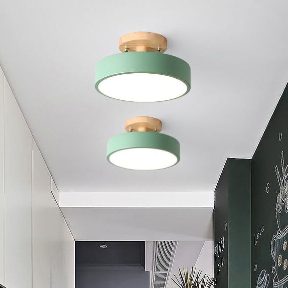 Nowoczesna Okrągła Lampa Sufitowa LED Półnatynkowa