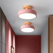 Nowoczesna Okrągła Lampa Sufitowa LED Półnatynkowa