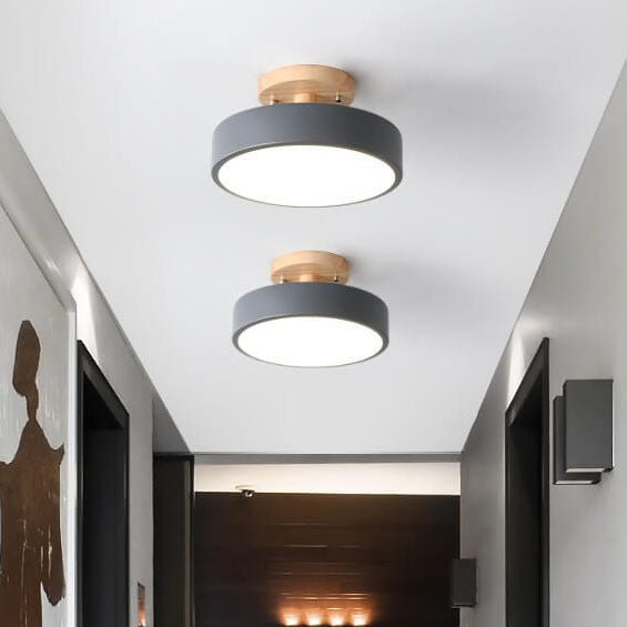 Nowoczesna Okrągła Lampa Sufitowa LED Półnatynkowa