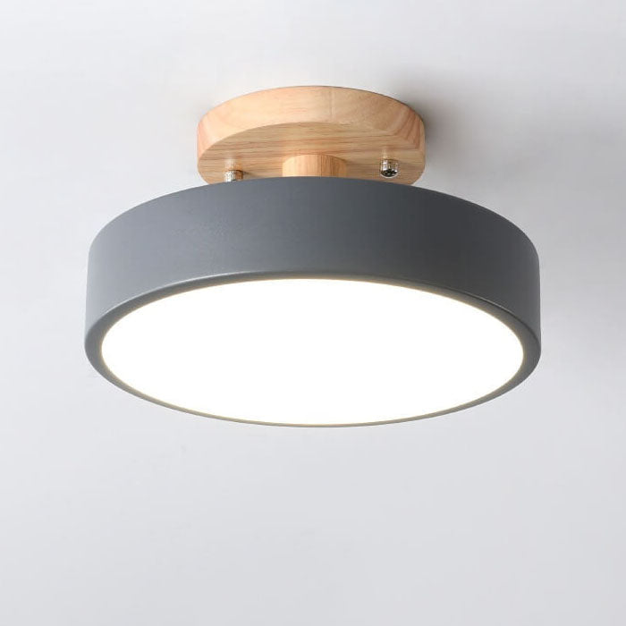 Nowoczesna Okrągła Lampa Sufitowa LED Półnatynkowa