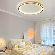 Nowoczesna Okrągła Lampa Sufitowa LED z Efektem Halo