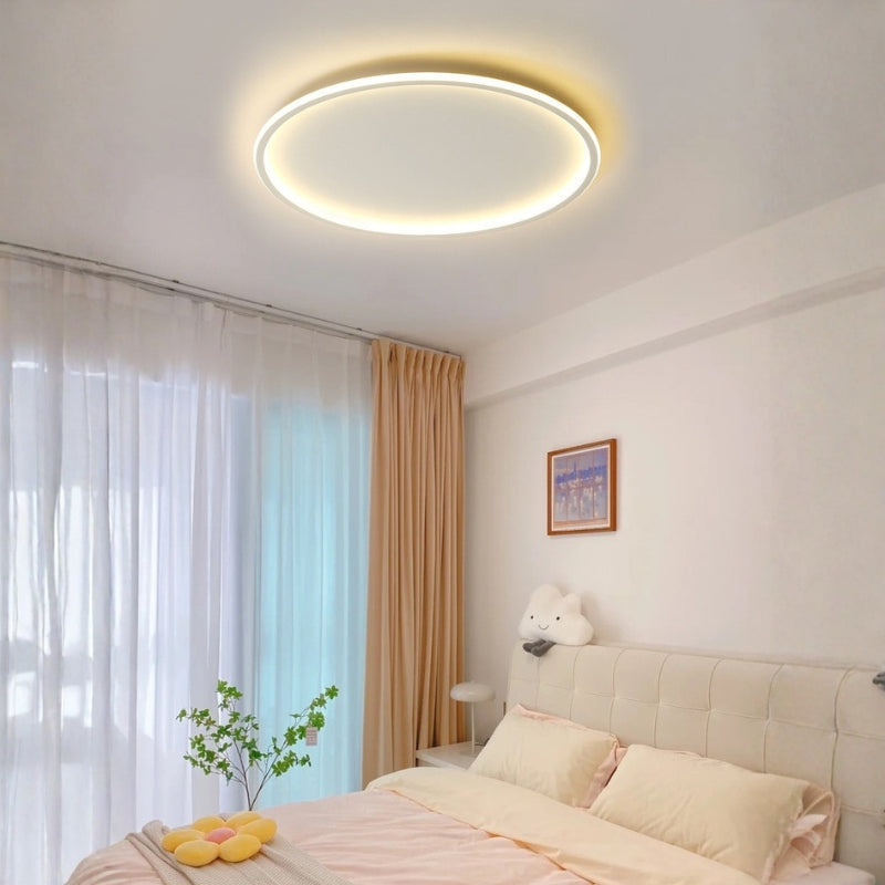 Nowoczesna Okrągła Lampa Sufitowa LED z Efektem Halo