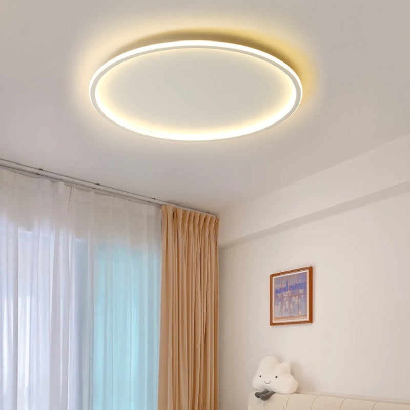 Nowoczesna Okrągła Lampa Sufitowa LED z Efektem Halo