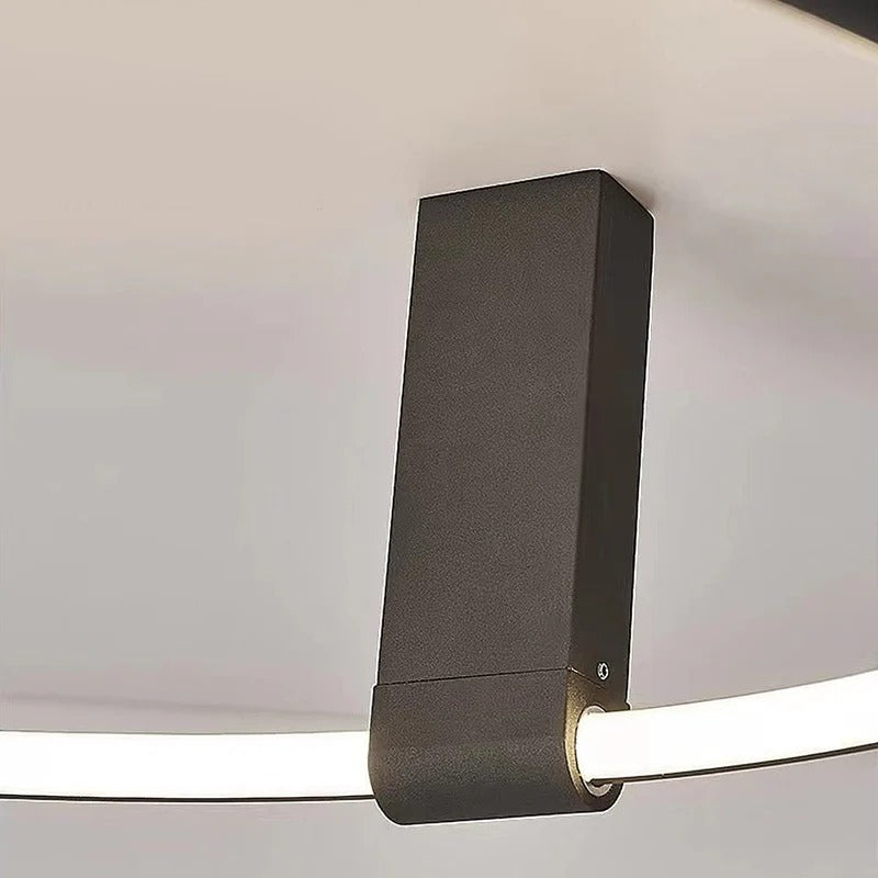 Nowoczesna Okrągła Lampa Sufitowa LED z Pierścieniem
