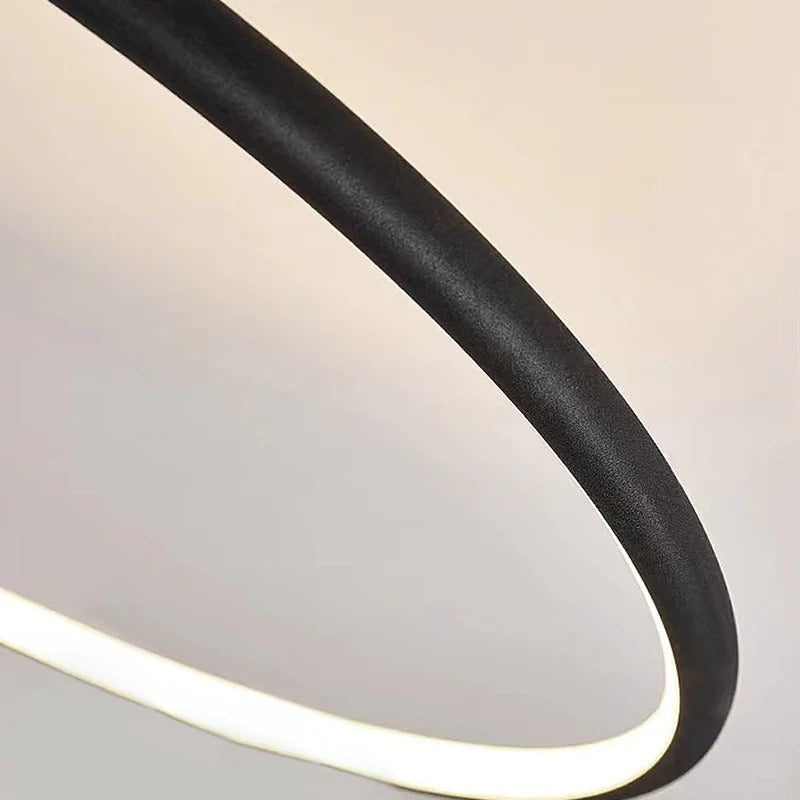 Nowoczesna Okrągła Lampa Sufitowa LED z Pierścieniem