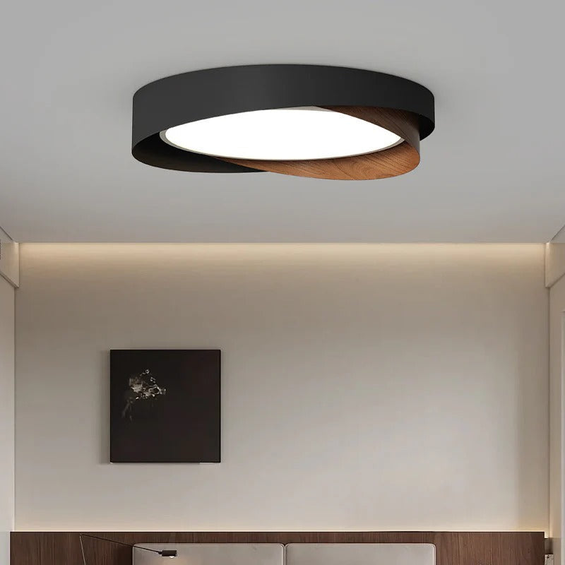 Nowoczesna Okrągła Lampa Sufitowa LED z Podwójnym Pierścieniem