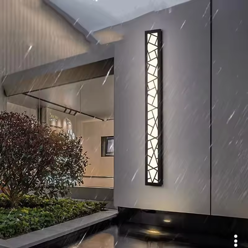 Nowoczesna Pionowa Zewnętrzna Lampa Ścienna do Elewacji