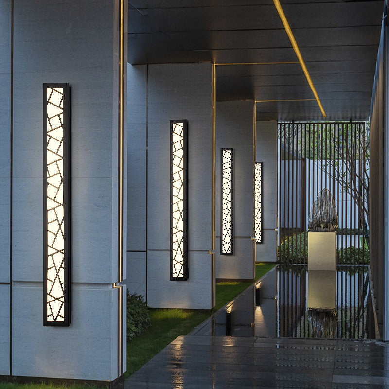 Nowoczesna Pionowa Zewnętrzna Lampa Ścienna do Elewacji