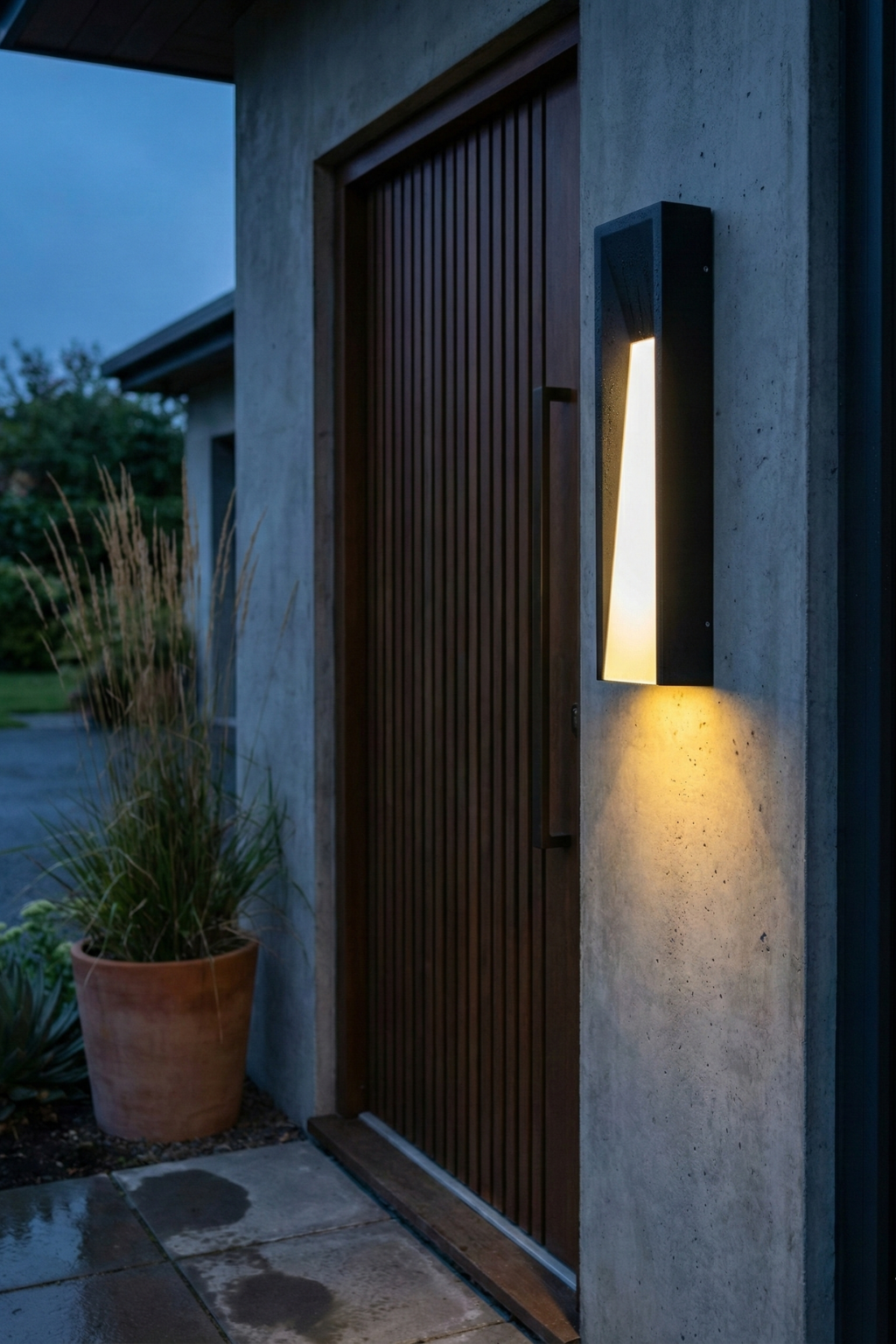 Nowoczesna Pionowa Zewnętrzna Lampa Ścienna do Wejścia