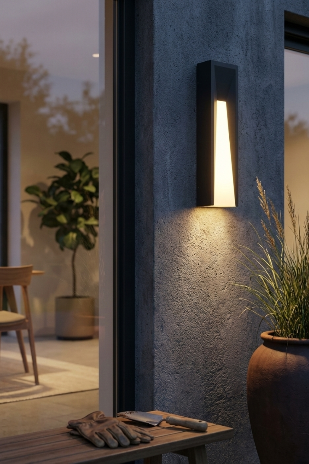 Nowoczesna Pionowa Zewnętrzna Lampa Ścienna do Wejścia