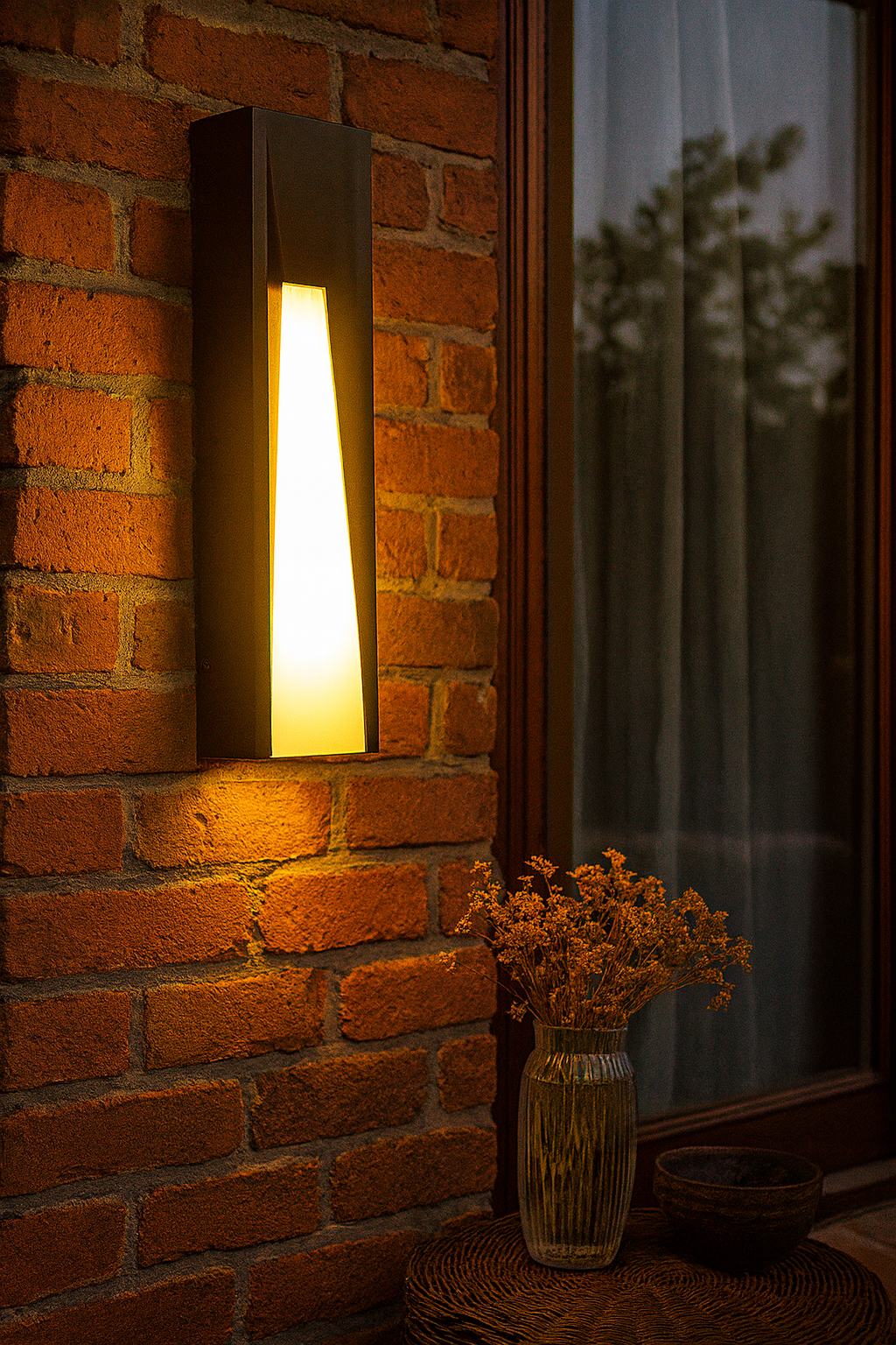 Nowoczesna Pionowa Zewnętrzna Lampa Ścienna do Wejścia