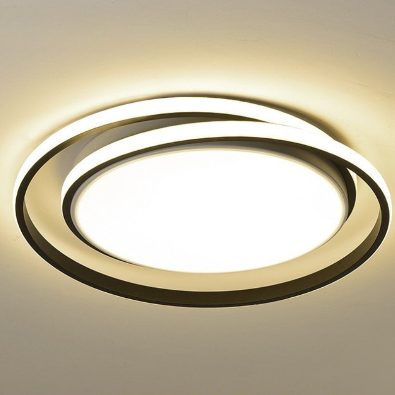 Nowoczesna Sufitowa Lampa LED z Podwójnym Pierścieniem