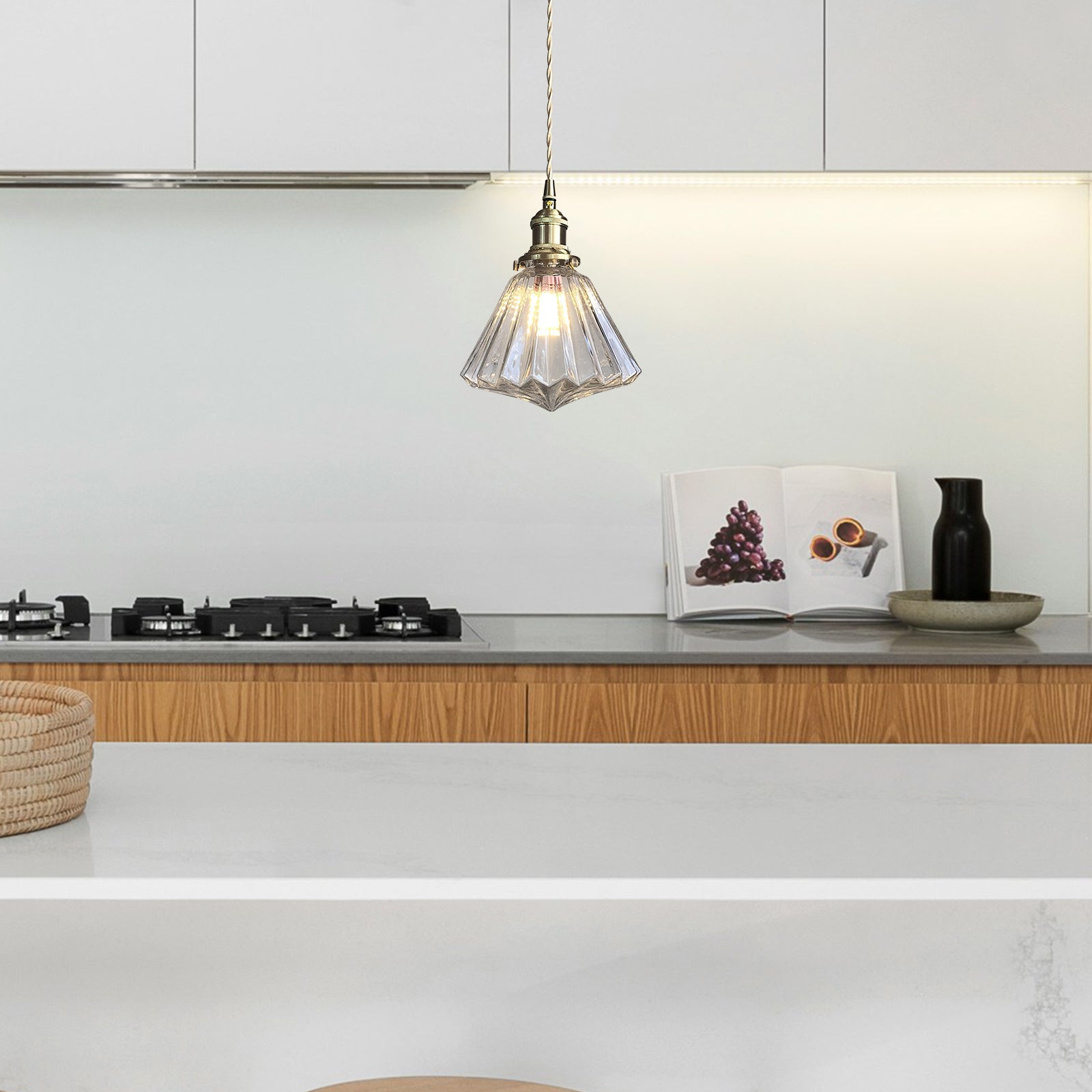 Nowoczesna Szklana Lampa Wisząca Diament