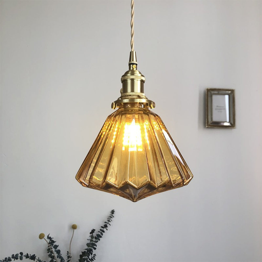 Nowoczesna Szklana Lampa Wisząca Diament