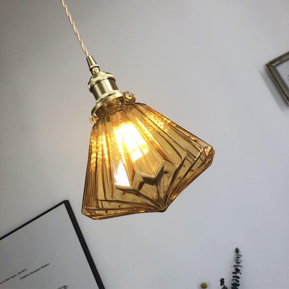 Nowoczesna Szklana Lampa Wisząca Diament