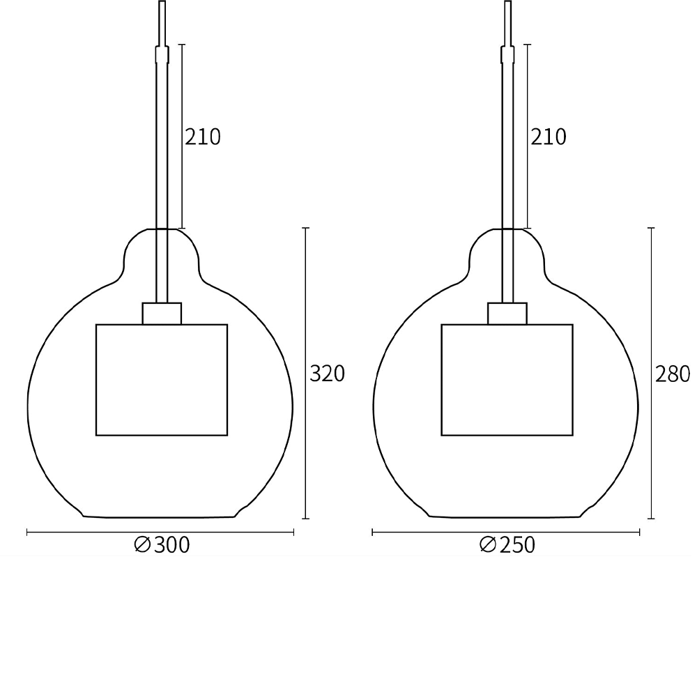 Nowoczesna Szklana Lampa Wisząca z Metalowym Wykończeniem