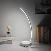 Nowoczesna Zakrzywiona Lampa Stołowa LED do Czytania i Pracy