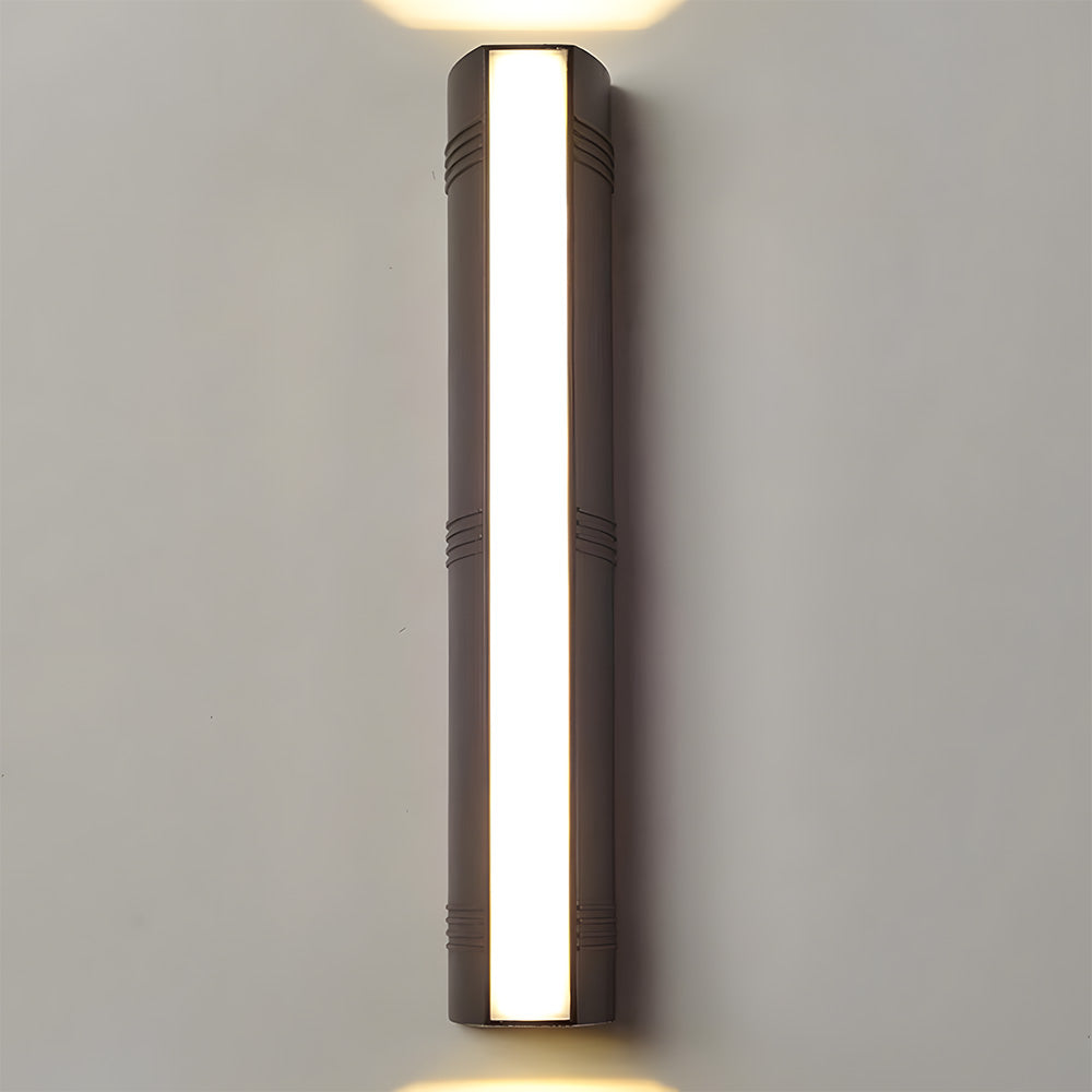 Nowoczesna Zewnętrzna Lampa Ścienna LED Góra–Dół z Czarnego Aluminium