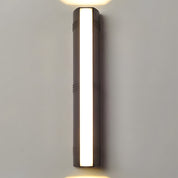 Nowoczesna Zewnętrzna Lampa Ścienna LED Góra–Dół z Czarnego Aluminium